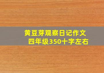 黄豆芽观察日记作文四年级350十字左右