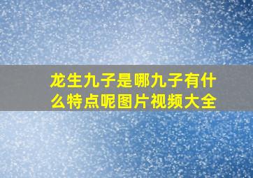 龙生九子是哪九子有什么特点呢图片视频大全