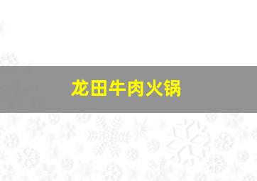 龙田牛肉火锅