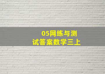 05网练与测试答案数学三上