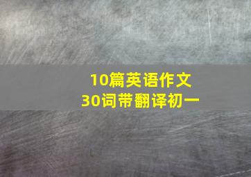 10篇英语作文30词带翻译初一