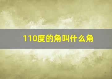 110度的角叫什么角