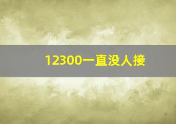 12300一直没人接