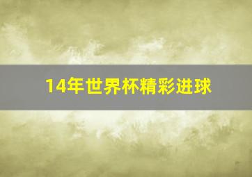 14年世界杯精彩进球