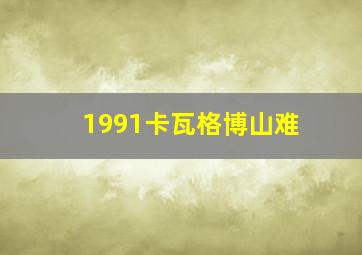 1991卡瓦格博山难