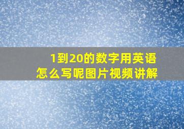 1到20的数字用英语怎么写呢图片视频讲解