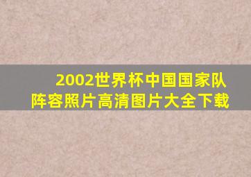 2002世界杯中国国家队阵容照片高清图片大全下载