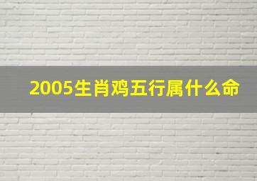 2005生肖鸡五行属什么命