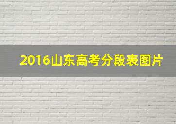 2016山东高考分段表图片