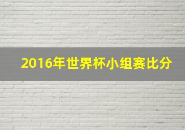 2016年世界杯小组赛比分