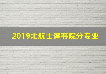 2019北航士谔书院分专业