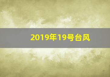 2019年19号台风