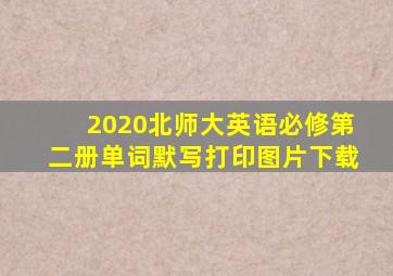 2020北师大英语必修第二册单词默写打印图片下载