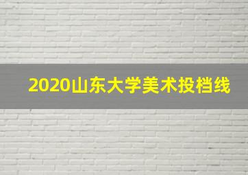 2020山东大学美术投档线