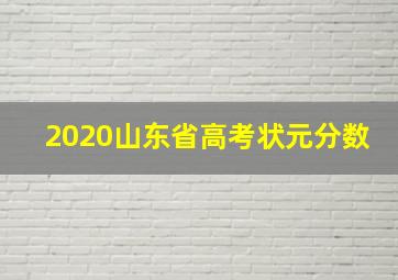 2020山东省高考状元分数