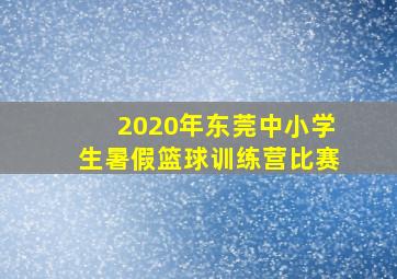 2020年东莞中小学生暑假篮球训练营比赛