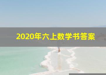 2020年六上数学书答案