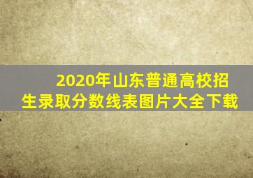 2020年山东普通高校招生录取分数线表图片大全下载