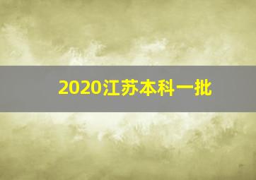 2020江苏本科一批