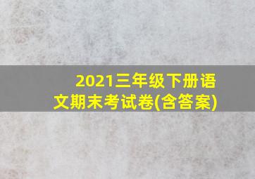 2021三年级下册语文期末考试卷(含答案)