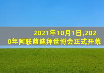 2021年10月1日,2020年阿联酋迪拜世博会正式开幕