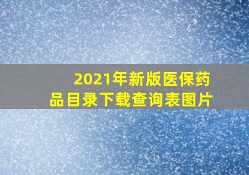 2021年新版医保药品目录下载查询表图片