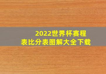 2022世界杯赛程表比分表图解大全下载