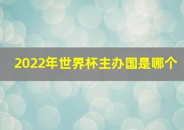 2022年世界杯主办国是哪个