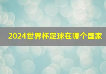 2024世界杯足球在哪个国家