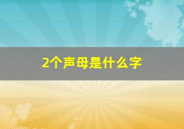 2个声母是什么字