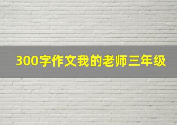 300字作文我的老师三年级