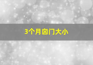 3个月囟门大小