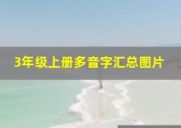 3年级上册多音字汇总图片