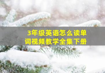 3年级英语怎么读单词视频教学全集下册