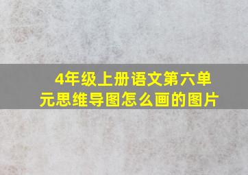 4年级上册语文第六单元思维导图怎么画的图片