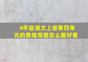 4年级语文上册第四单元的思维导图怎么画好看