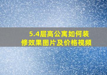 5.4层高公寓如何装修效果图片及价格视频