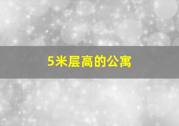 5米层高的公寓