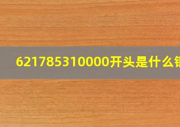 621785310000开头是什么银行