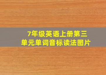 7年级英语上册第三单元单词音标读法图片