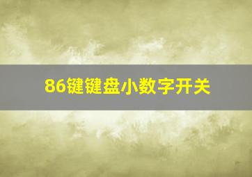 86键键盘小数字开关