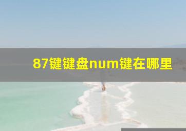 87键键盘num键在哪里