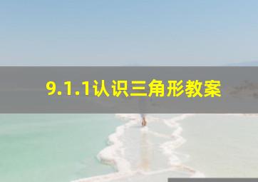 9.1.1认识三角形教案