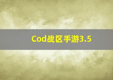 Cod战区手游3.5