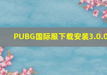 PUBG国际服下载安装3.0.0