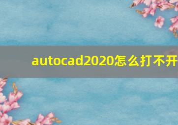 autocad2020怎么打不开