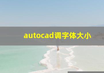 autocad调字体大小