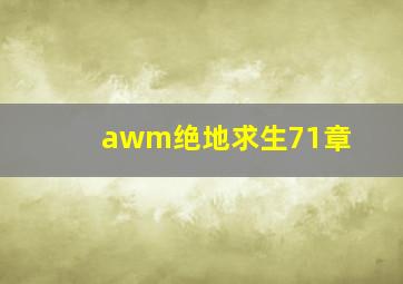 awm绝地求生71章