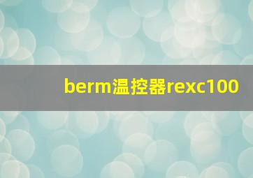 berm温控器rexc100