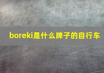 boreki是什么牌子的自行车